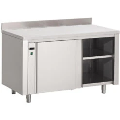 Armoire Chauffante Inox Avec Dosseret Gastro-M 850x2000x700mm - DS439