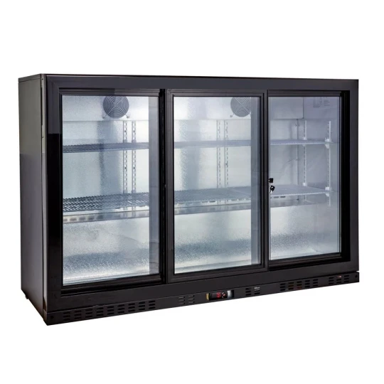 Arrière Bar Réfrigéré 3 Portes Vitrées Coulissantes 3 Arrière Bar Réfrigéré 3 Portes Vitrées Coulissantes
