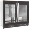 Mini Armoire Positive - 2 Portes Vitrées - Combisteel -Materiel Horeca Magasin arriere bar refrigere noir avec 1 ou 2 portes vitrees