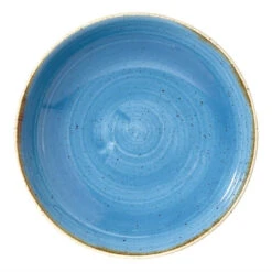 Assiettes Coupes Rondes Bleues 184mm - Stonecast - DF777 - Churchill