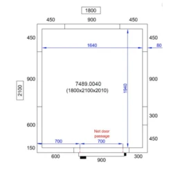 Materiel Horeca Magasin 5 Materiel Horeca Magasin -Materiel Horeca Magasin chambre froide positive 1800 mm 7489 0060 1