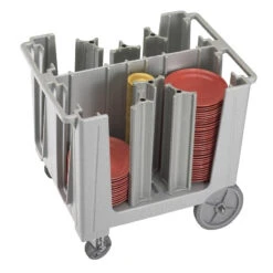 Chariot Ajustable à Assiettes Cambro Série S Gris Moucheté - CJ636 - Cambro
