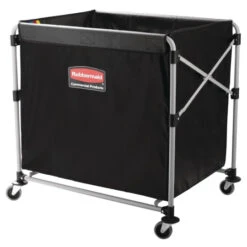 Chariot X-Cart Rubbermaid 300L - Support Pliant - GH666 - Rubbermaid -Materiel Horeca Magasin chariot avec support pliant rubbermaid x cart 300l 2