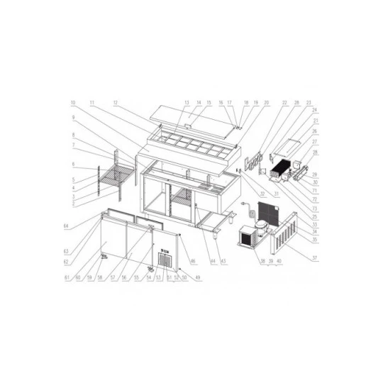 Comptoir De Préparation De Sandwich GN1/1 Tefcold Portes à Charnières à Fermeture Automatique - SS7200 6 Comptoir De Préparation De Sandwich GN1/1 Tefcold Portes à Charnières à Fermeture Automatique - SS7200 – Image 4