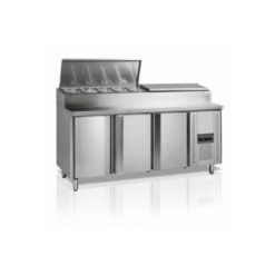 Comptoir De Préparation De Sandwich GN1/1 Tefcold Portes à Charnières à Fermeture Automatique - SS7300