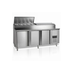 Comptoir De Préparation De Sandwich Tefcold Portes à Charnières à Fermeture Automatique - SS8300