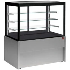 Comptoir Vitrine Panoramique Ventilé 4 Niveaux Sans Réserve - GRIS - CB12V-G5/P2 - Diamond