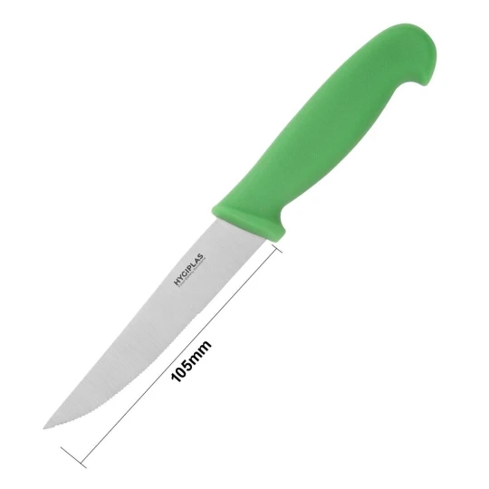 Couteau à Légumes Denté Professionnel Hygiplas Vert 100mm - Réf. C862 - Hygiplas 7 Couteau à Légumes Denté Professionnel Hygiplas Vert 100mm - Réf. C862 - Hygiplas – Image 5