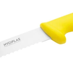 Couteau à Trancher Denté Hygiplas Jaune 255mm - C810 - Hygiplas -Materiel Horeca Magasin couteau a trancher dente hygiplas jaune 255mm 2