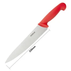 Couteau De Cuisinier Hygiplas Rouge 215mm - Efficacité Et Hygiène - C895 - Hygiplas -Materiel Horeca Magasin couteau de cuisinier hygiplas rouge 215mm 4