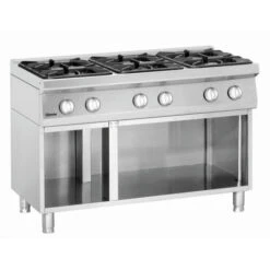 Fourneau Gaz Professionnel 700, L1200, 6 Feux, Haute Performance - Bartscher 2851061