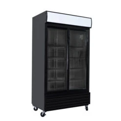 Frigo Vitrine à Boissons Double Portes Battantes Full Black - IceShop