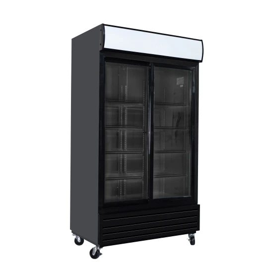 Frigo Vitrine à Boissons Double Portes Battantes Full Black - IceShop 3 Frigo Vitrine à Boissons Double Portes Battantes Full Black - IceShop