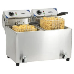 Friteuse électrique Avec Vanne De Vidange 2 X 7 Litres Casselin - CFEV72