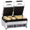 Grill Panini Double Premium Rainurée - Rainurée Avec Minuteur Casselin - CGP2RRPT -Materiel Horeca Magasin grill panini double premium rainuree rainuree avec minuteur casselin cgp2rrpt