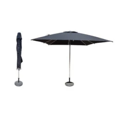 Parasol Rond Noir Milan Eden 2,5m - Profondeur 2500 Mm - FP056 - Matériel Horeca -Materiel Horeca Magasin parasol rond noir milan eden 25m 2