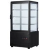 Petite Vitrine Réfrigérée 4 Faces Vitrées 70 L Noir -Materiel Horeca Magasin petite vitrine refrigeree 4 faces vitrees 70 l noir