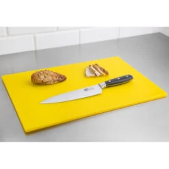 Planche à Découper Antibactérienne Jaune - Hygiplas - 450x300mm - Réf. HC861 -Materiel Horeca Magasin planche a decouper antibacterienne basse densite hygiplas jaune 4