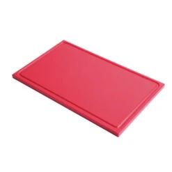 Planche à Découper Avec Rigole GN1/2 PEHD Rouge - GN325 - Gastro-M