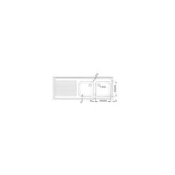 Plonge 2-bacs (G) Avec Espace Pour Lave-vaisselle 1600x700x900 , à Monter -Materiel Horeca Magasin plonge 2 bacs g avec espace pour lave vaisselle 1600x700x900 a monter 2