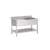 Plonge Avec 1 évier à Droite Avec Sous-tablette - GD147BR1 -Materiel Horeca Magasin plonge avec 1 evier a droite avec sous tablette gd147br1