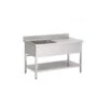 Plonge Avec 1 évier à Gauche Avec Sous-tablette - GD147BL1