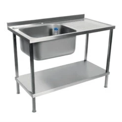 Plonge Inox 1200 Mm - Égouttoir Droit - DR382 - Holmes