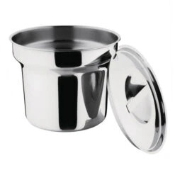 Pot à Bain Marie Rond Avec Couvercle - Capacité 4L - Réf. K081 - Vogue -Materiel Horeca Magasin pot a bain marie rond avec couvercle vogue 2