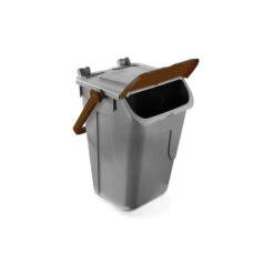 Poubelle Avec Couvercle Basculant Corps Gris - Couvercle Brun - 35l - ECG-0035-090 - Linum -Materiel Horeca Magasin poubelle avec couvercle basculant corps gris couvercle brun 35l ecg 0035 090 linum 1