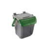 Poubelle Avec Couvercle Basculant Corps Gris - Couvercle Vert - 25l - ECG-0025-040 - Linum -Materiel Horeca Magasin poubelle avec couvercle basculant corps gris couvercle vert 25l ecg 0025 040 linum