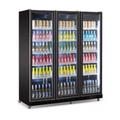 Réfrigérateur Trois Portes En Verre - NOIR - Combisteel