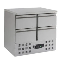 Saladette Réfrigérée Inox 4 Tiroirs - 700mm Profondeur - 99kg - Combisteel