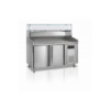 Table à Pizza Avec Module Pour Garniture Tefcold Portes à Charnières à Fermeture Automatique - PT1200 + VK38-150 -Materiel Horeca Magasin table a pizza avec module pour garniture tefcold portes a charnieres a fermeture automatique pt1200 vk38 150