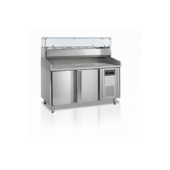 Table à Pizza Avec Module Pour Garniture Tefcold Portes à Charnières à Fermeture Automatique - PT1200 + VK38-150