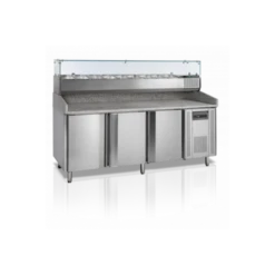 Table à Pizza Avec Module Pour Garniture Tefcold Portes à Charnières à Fermeture Automatique - PT1300 + VK38-200