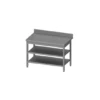 Table Adossée Avec 2 étagères 600x600x850 Mm, à Monter -Materiel Horeca Magasin table adossee avec 2 etageres 600x600x850 mm a monter
