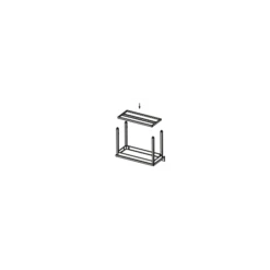 Table Adossée Avec 2 étagères 600x600x850 Mm, à Monter -Materiel Horeca Magasin table adossee avec 2 etageres 600x600x850 mm a monter 3