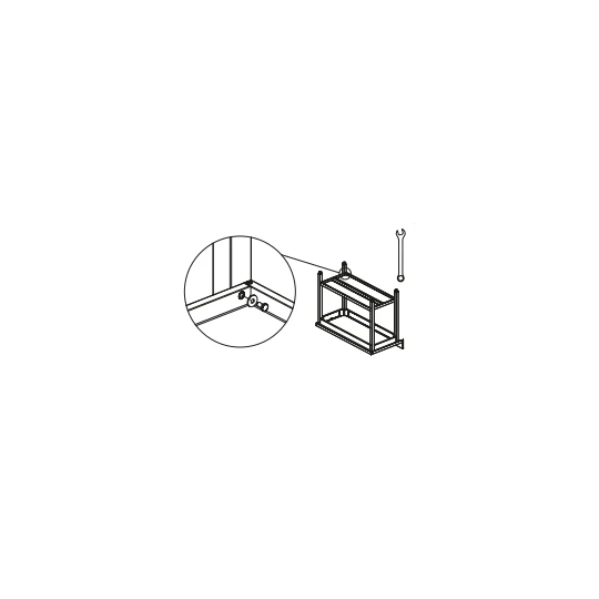 Table Adossée Avec étagère Basse 600x600x850 Mm, à Monter 7 Table Adossée Avec étagère Basse 600x600x850 Mm, à Monter – Image 5