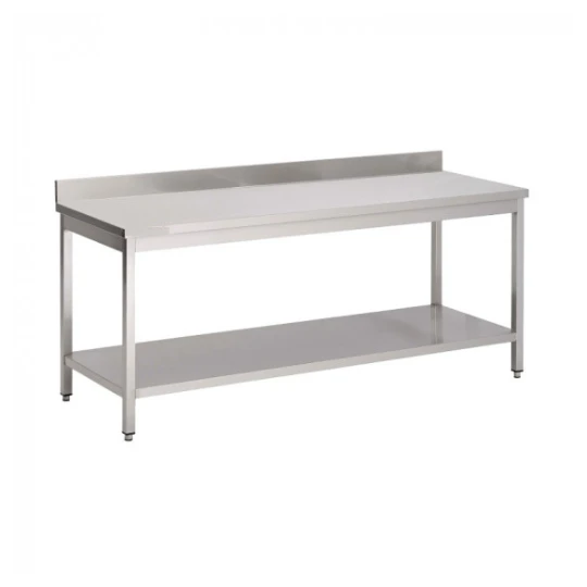 Table Inox Avec Sous Tablette Et Dosseret 1500 X 700mm - Materiel Horeca 3 Table Inox Avec Sous Tablette Et Dosseret 1500 X 700mm - Materiel Horeca