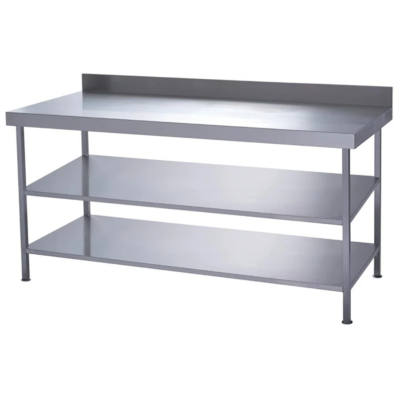 Table Murale Inox Avec 2 Étagères - 1200x600mm - Réf. DC610 - Parry 3 Table Murale Inox Avec 2 Étagères - 1200x600mm - Réf. DC610 - Parry