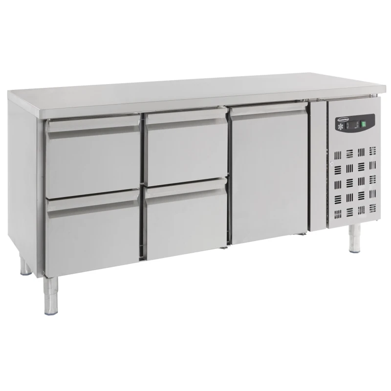 Table Réfrigérée En Inox 1 Porte 4 Tiroirs - 7950-cbs-0215 3 Table Réfrigérée En Inox 1 Porte 4 Tiroirs - 7950-cbs-0215