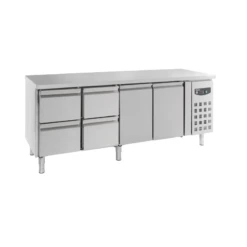 Table Réfrigérée En Inox 2 Portes 4 Tiroirs - 7950-cbs-0220