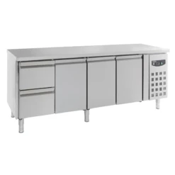 Table Réfrigérée En Inox 3 Portes 2 Tiroirs - 7950-cbs-0210