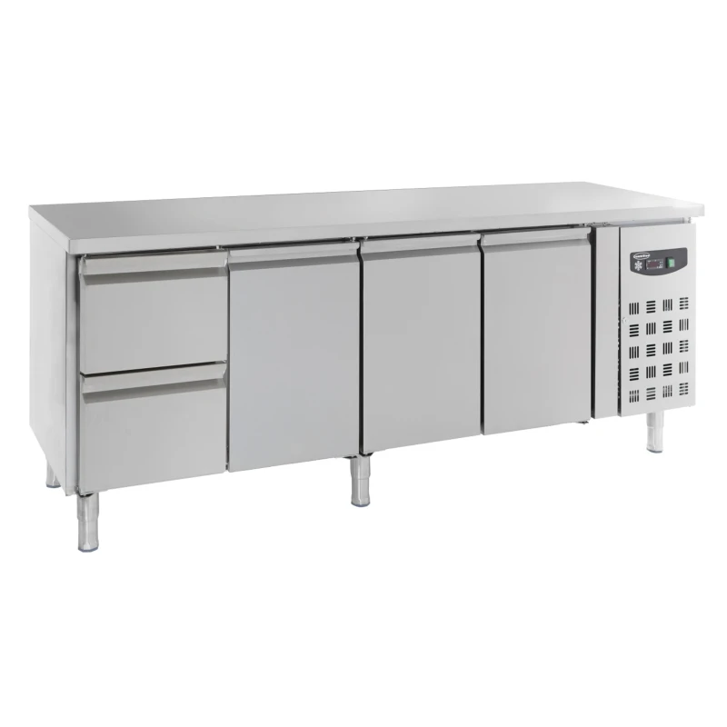 Table Réfrigérée En Inox 3 Portes 2 Tiroirs - 7950-cbs-0210 3 Table Réfrigérée En Inox 3 Portes 2 Tiroirs - 7950-cbs-0210