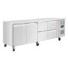 Table Réfrigérée Positive 2 Portes 4 Tiroirs - Grande Capacité 476L - UA021 - Polar -Materiel Horeca Magasin table refrigeree positive 2 portes 4 tiroirs polar serie u 476l