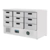Table Réfrigérée Positive - 9 Tiroirs Capacité 368L - Réf. FA441 - Polar -Materiel Horeca Magasin table refrigeree positive 9 tiroirs polar serie g 368l