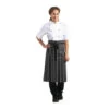 Tablier De Cuisine à Bavette - Motif Rayé Blanc Et Noir - A938 - Whites Chefs Clothing -Materiel Horeca Magasin tablier de cuisine whites raye blanc et noir
