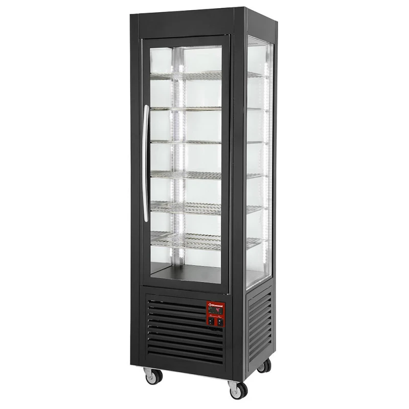 Vitrine Panoramique, 5 Grilles, 360 LT, Noire - Diamond 3 Vitrine Panoramique, 5 Grilles, 360 LT, Noire - Diamond