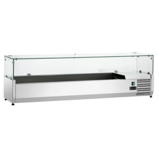 Vitrine Réfrigérée Saladette à Ingrédients - 7 Bacs GN 1/3 - Largeur 1.6m 4 Vitrine Réfrigérée Saladette à Ingrédients - 7 Bacs GN 1/3 - Largeur 1.6m – Image 2